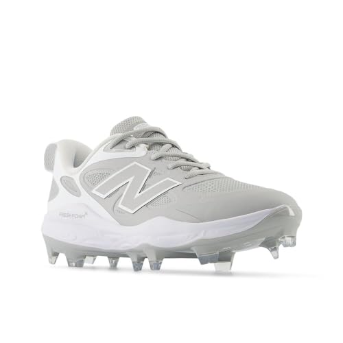 New Balance New Balance Women's Fresh Foam Velo V4 Molded Softball Shoe, Raincloud/White, 8 M