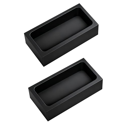 2 Pieces 1kg High-Purity Graphite Ingot Molds for Casting Gold Silver Aluminum Copper Brass Heat Resistant Metal Melting Refining Tools