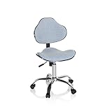 hjh OFFICE 634132 Silla Escritorio para niños KIDDY GTI-3 Tela Azul Claro, ergonómico Silla Juvenil, Altura Ajustable