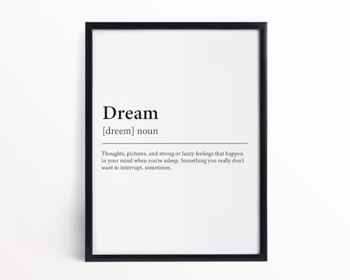Affiche Dream Definition sur toile A0 grand format pour decoration murale de salon