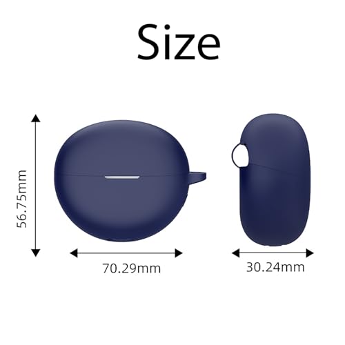 Case for Huawei FreeClip Protection Cover Full-Body Soft Silicone with Keychain Headphone Accessories Funda Carcasa (Black)