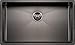 Mizzo Zlewozmywaki kuchenne 70-40 Gunmetal - pojedyncza miska, prostokątny zlewozmywak kuchenny ze stali nierdzewnej, do montażu podtynkowego, montażu pod spodem i montażu od góry, zlewozmywak satynowy (744 mm x 444 mm)