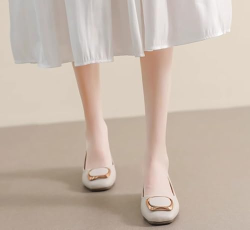 Flats for Women Square Toe Ballet Flats Lightweight Slip On Comfortable Dressy Shoes Faux Leather Casual Office3