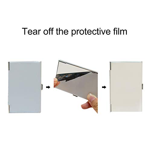 HappyHapi Business Card Case, 3 Pack Stainless Steel Business Card Holder, 3.7x2.3x0.3 Inch