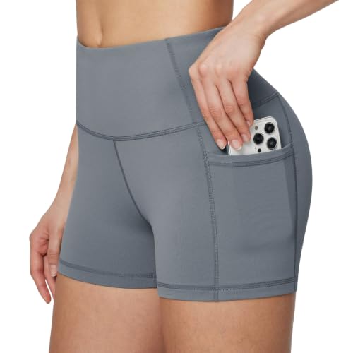 Image of baleaf Women's High Waist Biker Shorts with 3 Pockets