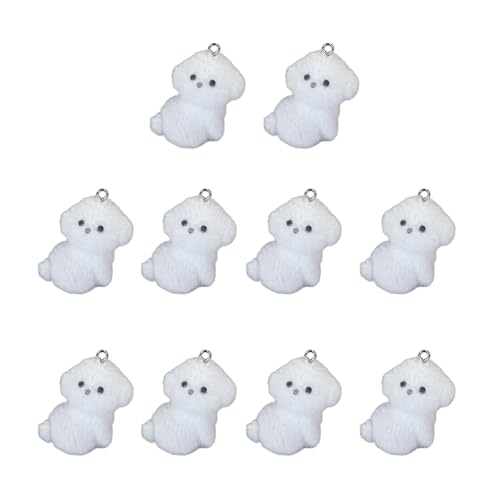 Sturdy Resin Puppy Dog Hangings Fun and Unique Resin Puppy Pendant Adornment for Party Wear and Daily Fashion Party Eye Catching Wearable