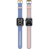 OtterBox Całodzienny pasek do zegarka Apple Watch 44/45/46mm, wytrzymały, miękki w dotyku silikonowy pasek do zegarka Apple Watch, Niebieski/Beżowy
