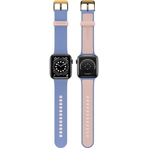 OtterBox All Day Watch Band for Apple Watch 44/45/46mm, Replacement Durable Soft Touch Silicone Strap for Apple Watch Blue/Beige - Image 4