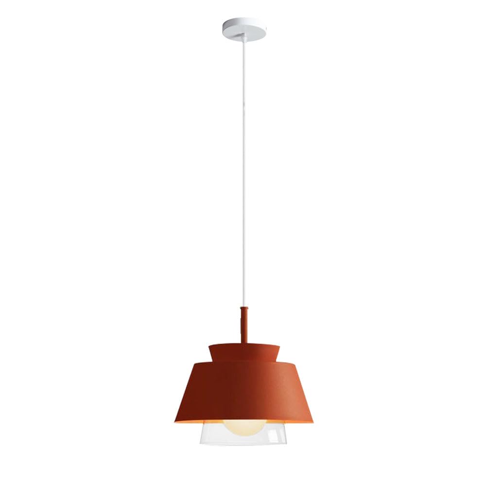 ZGDHWCR E26 Light Source Height Adjustable Pendant Lamp, Nordic Industrial Style Hanging Light, Single Head Flush Mount Chandelier, Living Room Bedroom Balcony Decoration Light Fixtures