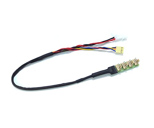 Image of Fourdot Molex and PWM to 4 Port PWM Fan Splitter with dual input connector