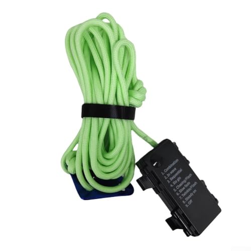 Cuerda de luz LED para exteriores de 300 cm con diseño luminoso y 8 ajustes de modo, resistente al agua IP66, adecuada para acampar y camiones (300 cm, verde claro)