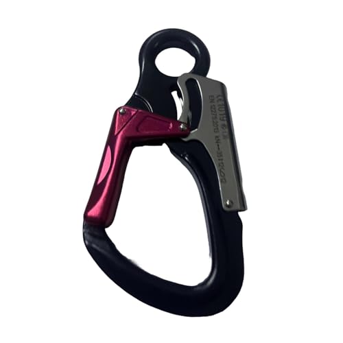 Lljsszr Mosquetón de Doble Bloqueo de Alta Resistencia, 100 KN de Resistencia, Aleación de Aluminio de Alta Resistencia, Mosquetón para Escalada en Roca, Negro