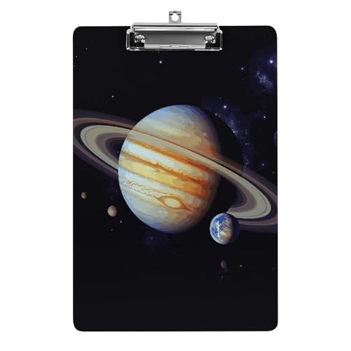 Porte-bloc acrylique haut de gamme imprimé Jupiter pour bureau A4