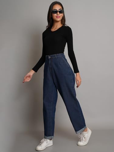 Image of KOTTY Women's Straight Fit High-Rise Stretchable Jeans