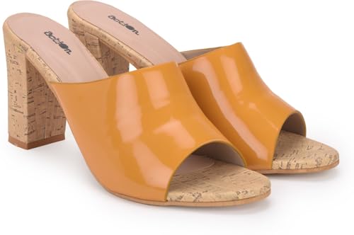 Image of Action Patent Leather Sandals| Pattern| Transparent Block Heel| Ankle Strap Black