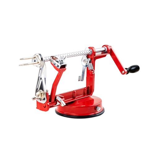 Image of Apple peeler and corer with Powerful Suction base Apple peeler slicer corer with stainless steel blades for pears potato peelers