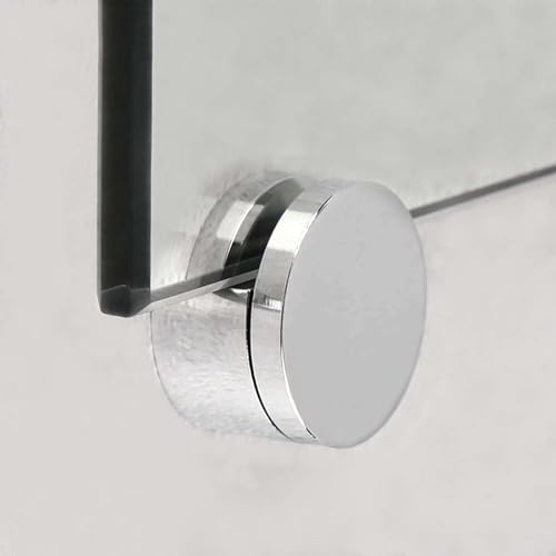 Morsetto per Vetro, 4 Pezzi, Supporto per Specchio da Parete, Rotondo con Tubo di Espansione e Viti, per Vetro Spesso 4-7 mm