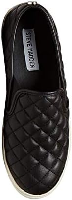 Steve Madden Women's Ecentrcq Slip-On Fashion Sneaker, Black, 7.5 M US | Image 4
