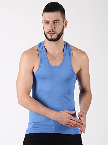 Image of Dollar Lehar Men Combed Cotton Round Neck Vest -Colour May Vary