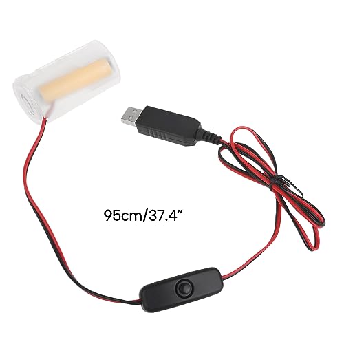 Cable eliminador de batería LR20 D USB 5V2A, reemplaza 3 baterías LR20 D miniatura 5