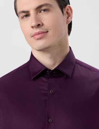 Image of Symbol Premium Men's Slim Fit Satin Formal /Dress Shirt | 100% Cotton | Soft & Lustrous Finish | Available in Plus Sizes