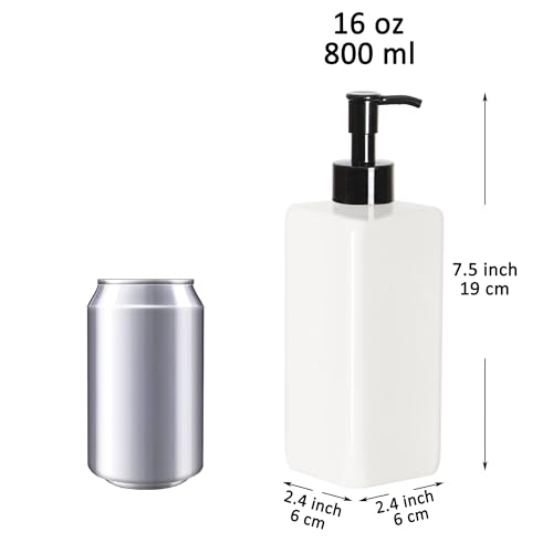Botellas de plástico recargables Youngever de 16 oz para dosificar champú cómodamente 3