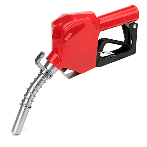 Mikafex 3/4 Inchnpt Automatic Fuel Nozzlem,Auto Shut-Off Nozzle,High Flow Car Filling Nozzle Bp Red Hand Guard And Hanging Hook For Diesel,Kerosene Various Gasoline 13/16Inchspout, 16Gpm #TOP4