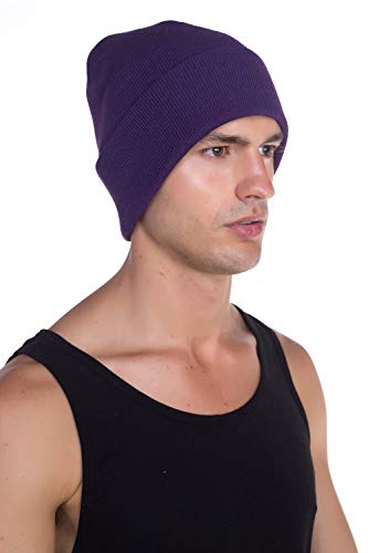 Image of Top Level Beanie Men Women - Unisex Cuffed Plain Skull Knit Hat Cap