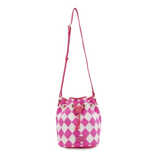 Image of Caprese Checker Sling Bag for Women (Medium, Fuchsia)