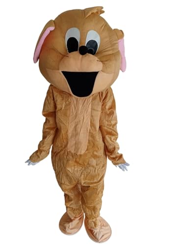 Image of BookMyCostume Buy Jerry Cartoon Mascot Costume for Theme Birthday Party & Events | Adults | Full Size Adults, Brown
