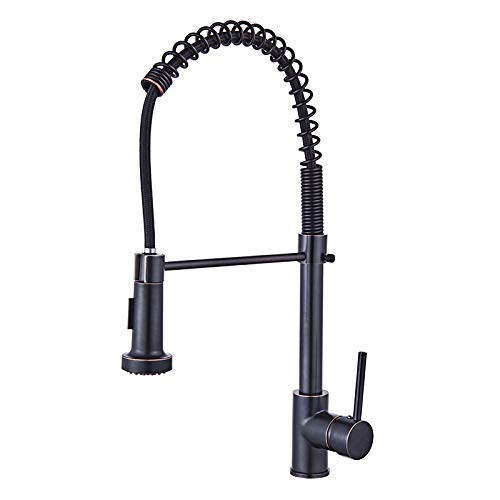 Robinet de cuisine noir rotatif 360 double fonction eau chaude et froide
