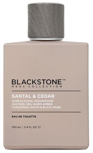 Blackstone Mens Collection Eau de Toilette Santal & Cedar | Mens Fragrance Warm (3.4 Fl Oz) Mens Grooming 100ml Santal & Cedar Toilette - Turnkey