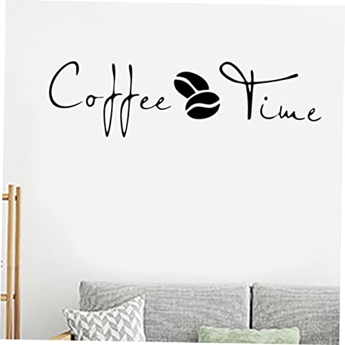 UTHCLO Adesivo de PVC para quarto com palavras de café removíveis para parede mural