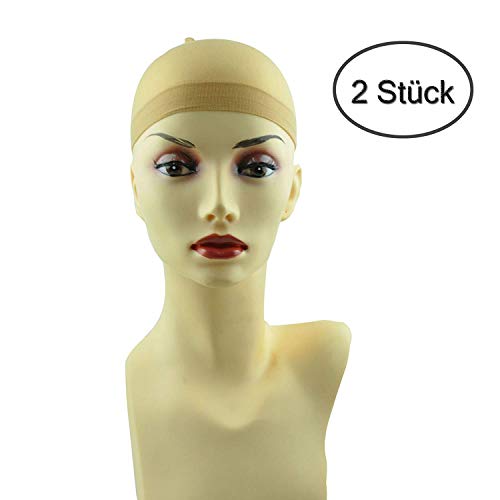 Hairnet Cap Snood - Calcetín Peluca Unisex, Beige, 2 Unidades