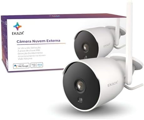 EKAZA, Câmera Externa Smart Wi-fi, Com Armazenamento em Nuvem, Ip...