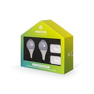 Kit Casa Eficiente, Positivo Casa Inteligente (2 Smart Lâmpadas Wi-Fi   2 Smart Plugs Wi-Fi)