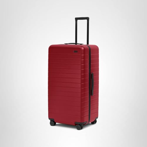 Away Large Trunk Luggage, 31 Inch Hardside Suitcase with Spinner Wheels, Lightweight & Durable, TSA Lock, Ideal for Long Trips, Tango Red