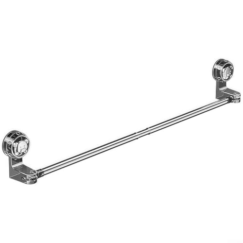 HEIBTENY Toallero con ventosa ajustable con diseño extraíble, sin taladrar, soporte para toallas de baño o cocina, se adapta a toallas de 30-60 cm o 50-100 cm (50-100 cm)