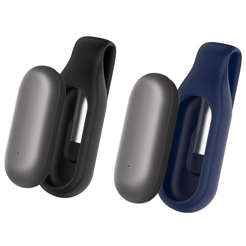 Blueshaweu Kompatibel mit PLAUD NotePin Sprachrekorder Clip Case, Weiche Silikon-Clip-Hülle mit Verschluss für NotePin AI-Sprachrekorder (schwarz+Blau)