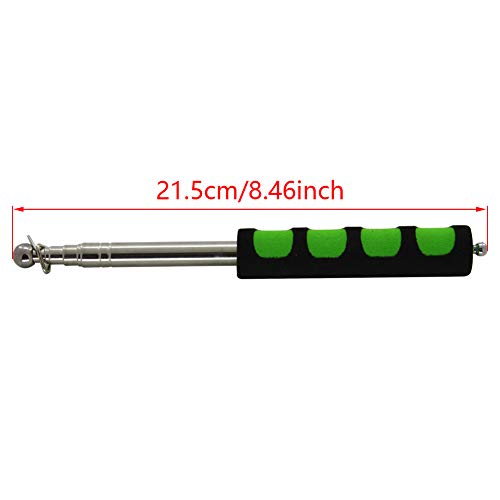 Image of Othmro 3Pcs Hollow Telescopic Teachers Pointer, Teaching Pointer Stick for Classroom, Metal Hand Retractable Pointer Extended Length 39.4 inch, Handheld Presenter Whiteboard Pointer (Green)