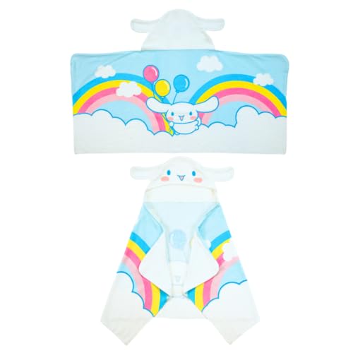 Image of Sanrio Cinnamoroll Kids Super Soft Bath /Pool /Beach Soft Cotton Terry Hooded Towel Wrap, 24 in x 50 in, (Officially Licensed Product) By Franco