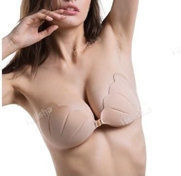 Image of HELISHA Women's & Girl's Reusable Adhesive Stick On Invisible Strapless Push Up Wire Free Bra (Pack-of-1) (Size 28 to 36)
