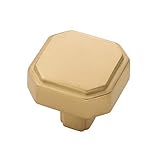 Monroe Square Knob Color Brushed Golden Brass (7 Pack) - Belwith Keeler 1-5/16' Width Transitional Hardware Decor Kitchen Drawer Cabinet Door Bundle Gold Ridge Living Interior Design Guide