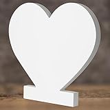 12 Inch White Wood Letters, Large Unfinished Wooden Letters for Wall Decor, Printable Alphabet Letters Free Standing Solid Letters for Home Bedroom Wedding Birthday Party DIY Craft, Heart