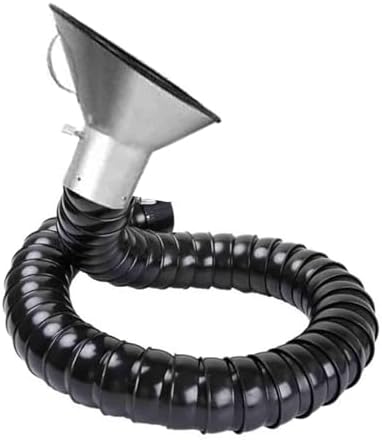 3.3ft Flexible Duct Hose for Laser Engraver & Soldering, Fume Extractor with Hood, Smoke Removal Round Nozzle, Ideal for Welding & Workshop Use