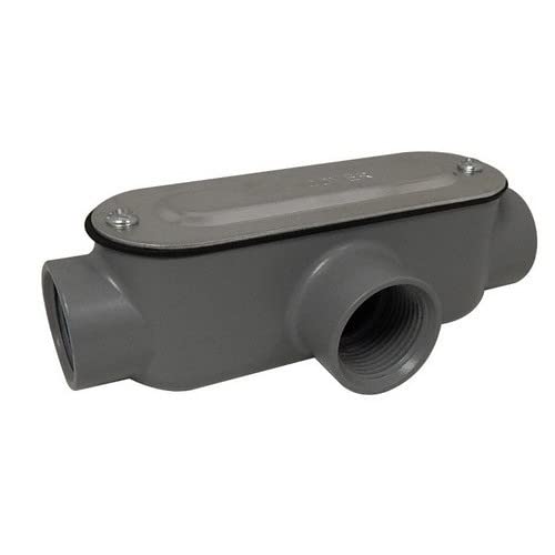 Morris 14072 Rigid Conduit Body, Aluminum, Type T, Threaded with Cover and Gasket, 1