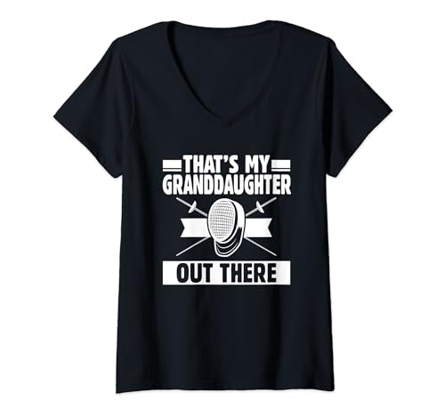 Grandma Grandpa Fencing V-Neck T-Shirt