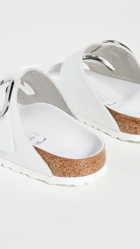 Image of Birkenstock Women's Arizona Big Buckle Sandals, White, 7 Narrow US
