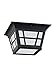 Sea Gull Lighting Generation 79131-12 Transitional Two Light Outdoor Flush Mount from Seagull-Herrington Collection in Black Finish, 10.75 inches