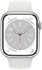Apple Watch Series 8 (GPS, 45MM) Caja de aluminio plateada con correa deportiva blanca, M/L (Renovado Premium) 4